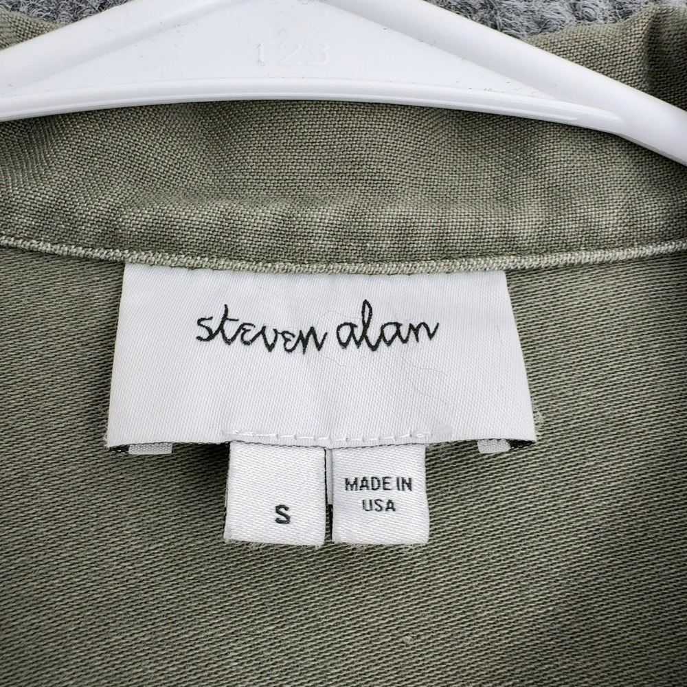 Steven Alan Field Jacket Women S Olive Green Cotton Drawstring Utility Military - Picture 3 of 8